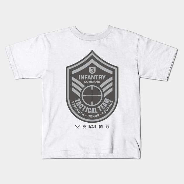 Infantry Command - Tactical Team Kids T-Shirt by BullBee